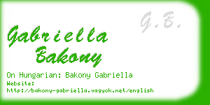 gabriella bakony business card